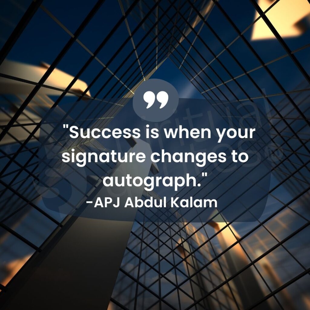 abdul kalam quotes on success