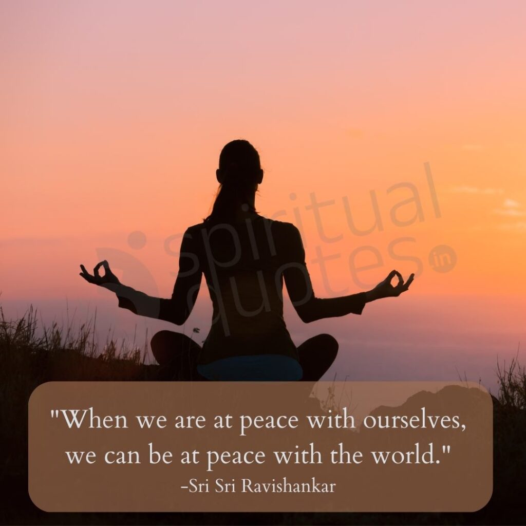 quotes by sri sri ravishankar on peace