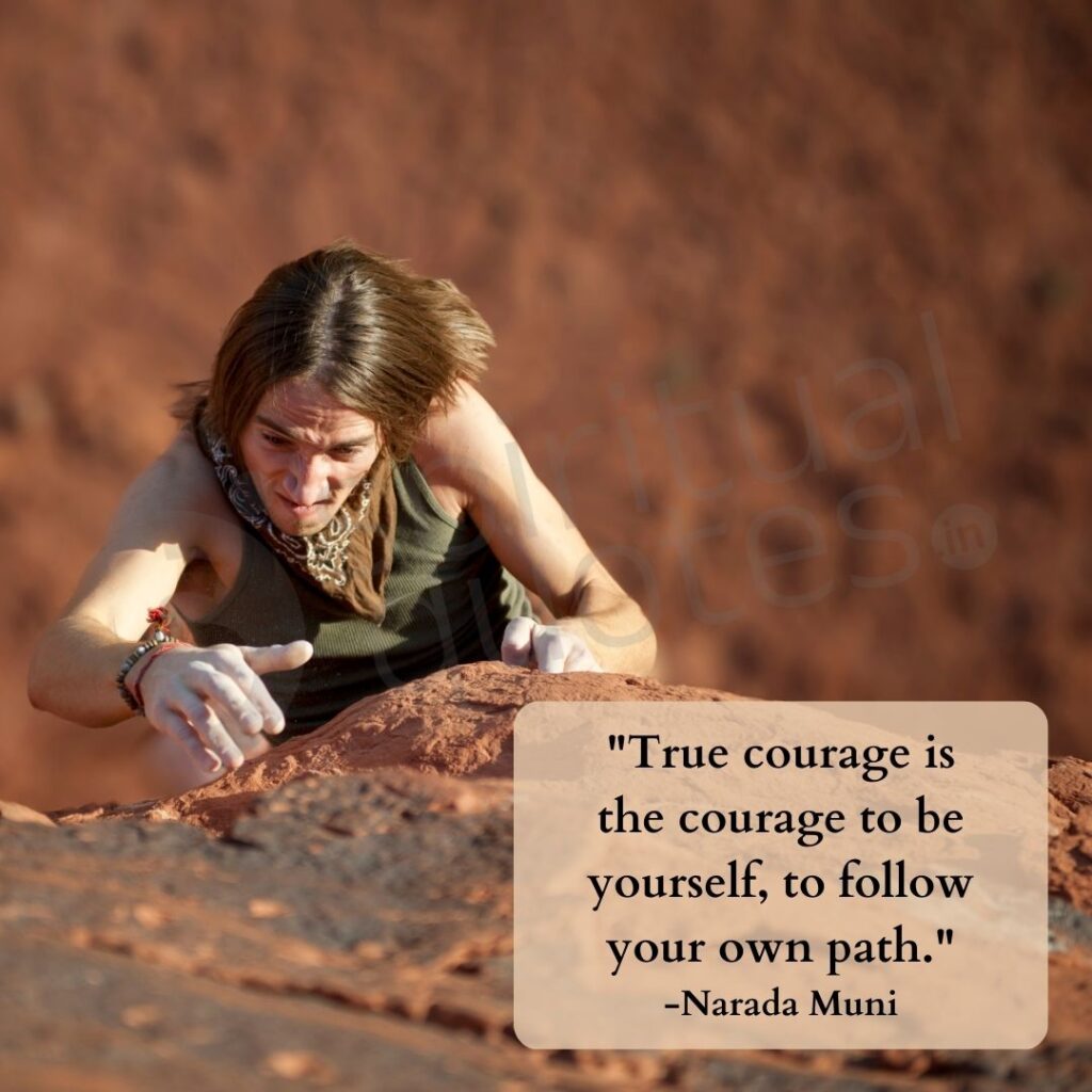 quotes by Narad muni on courage