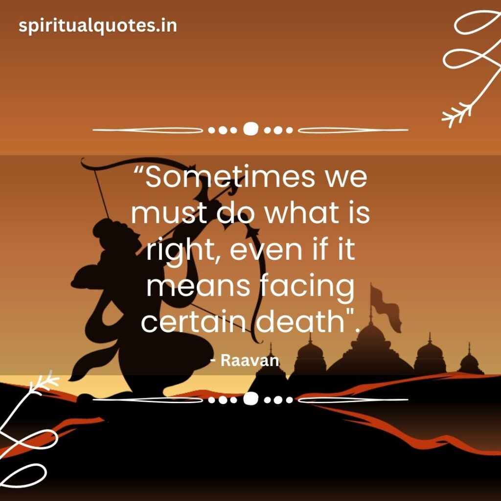 Raavan quotes on death