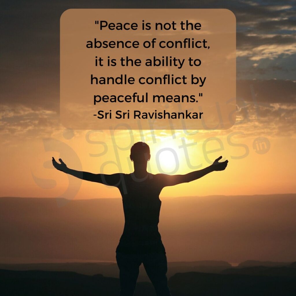 quotes by sri sri ravishankar on peace