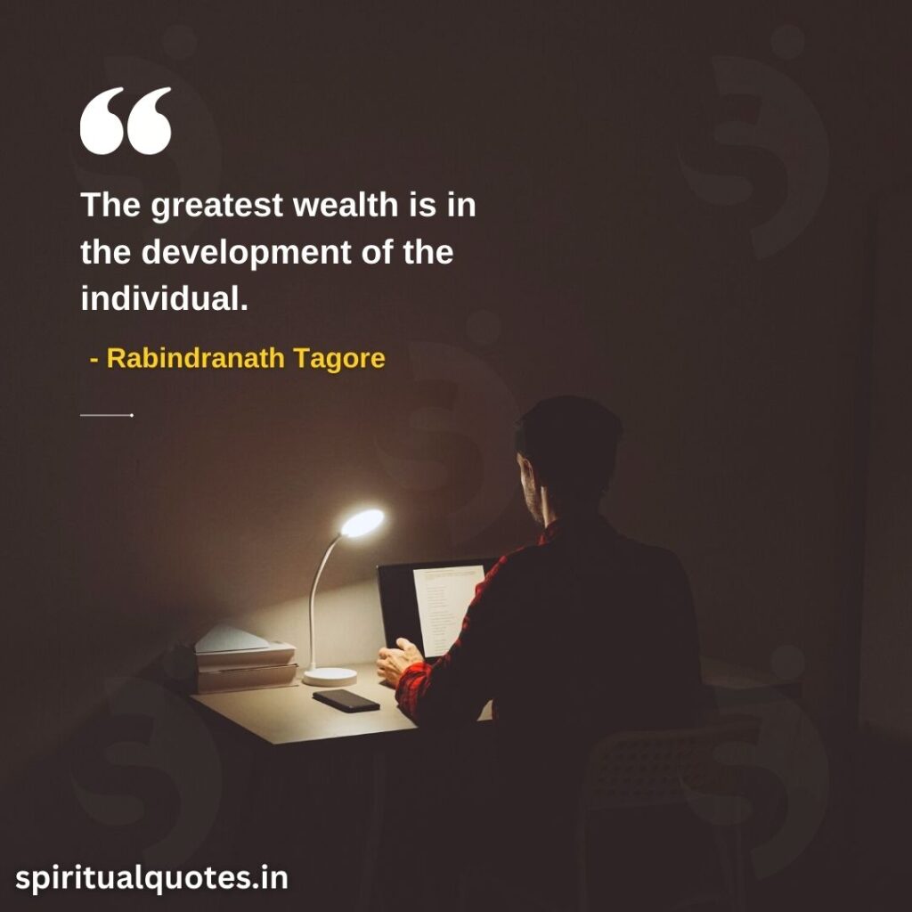 tagore quotes on wealth