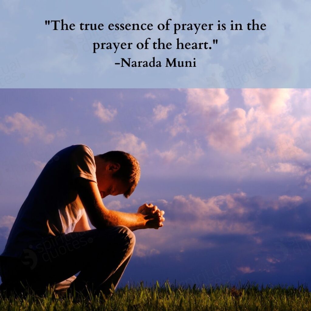Narad muni words on prayer
