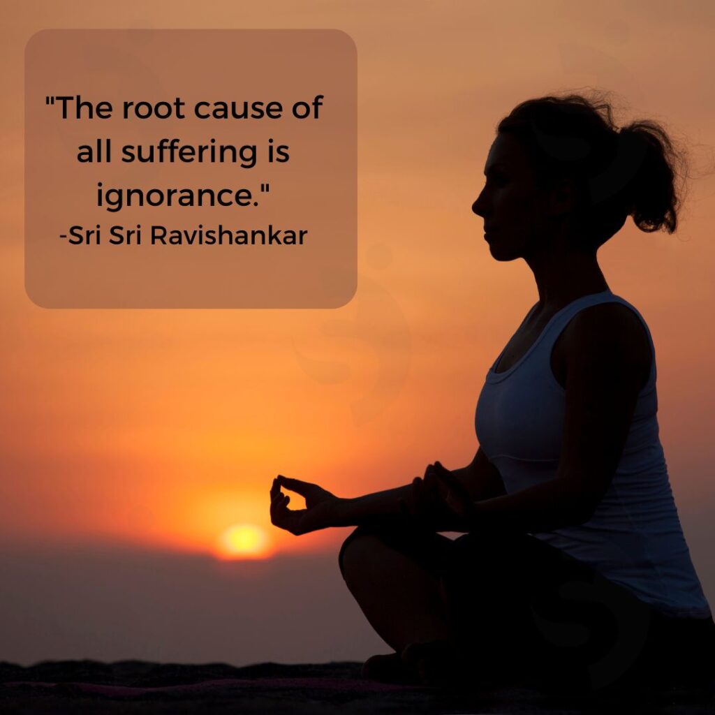 Ravi Shankar quotes on ignorance