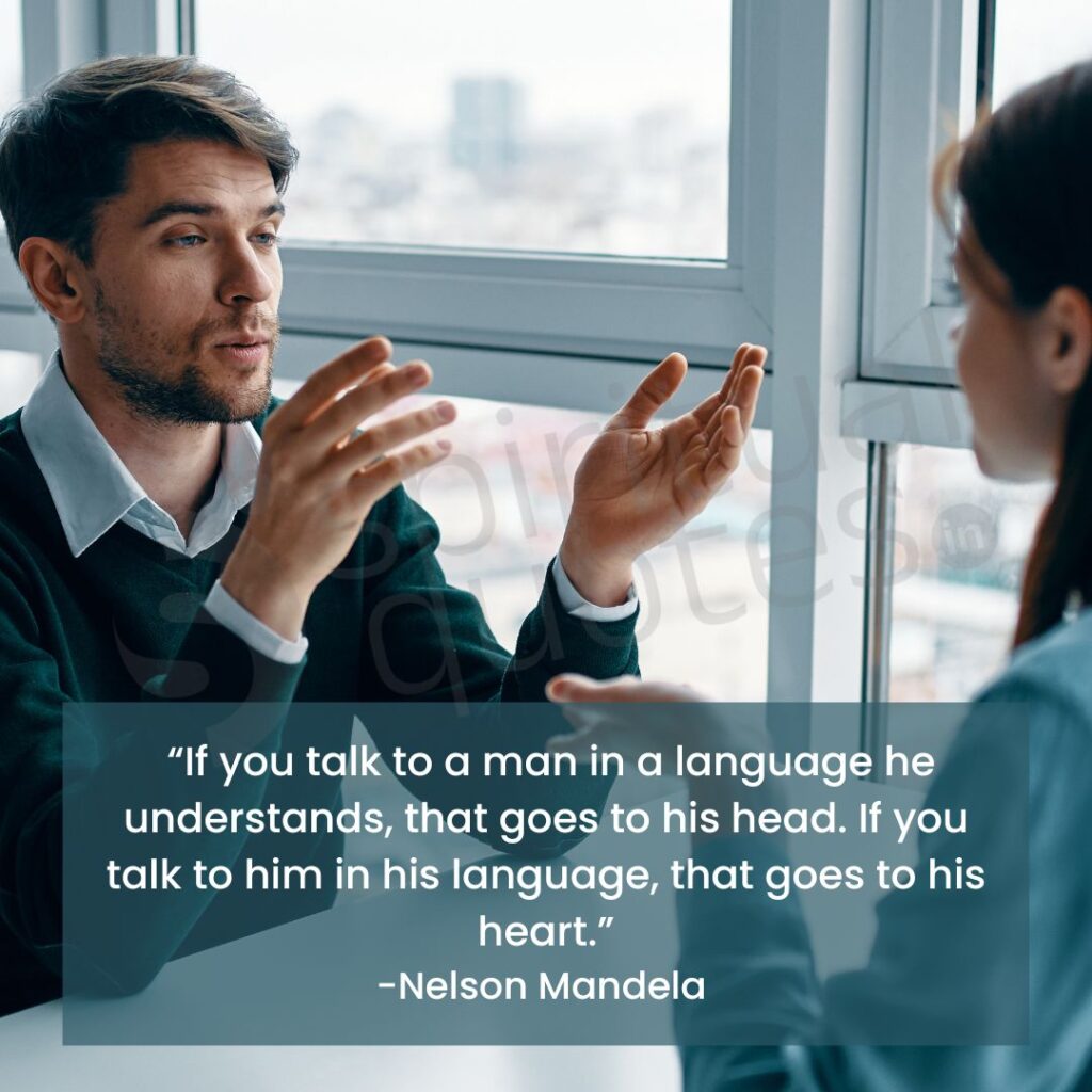 Quotes by Nelson Mandela on language