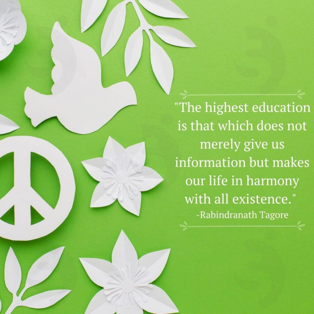 tagore quotes on education