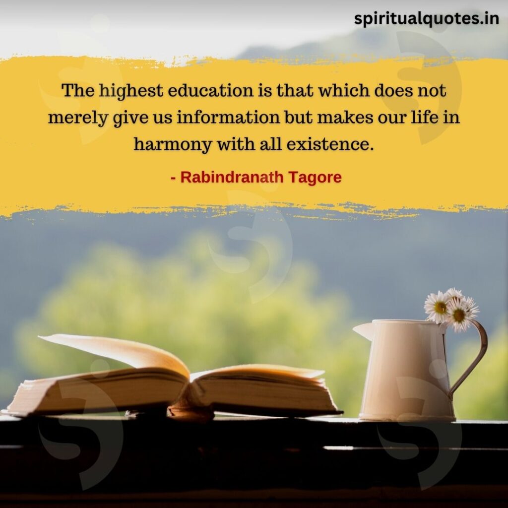Rabindranath quotes on education