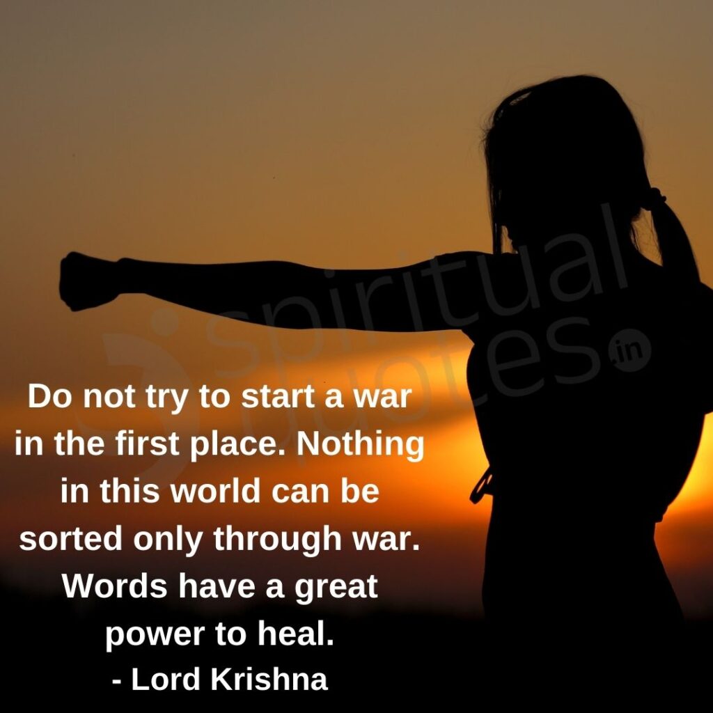 Quotes by Krishna on war