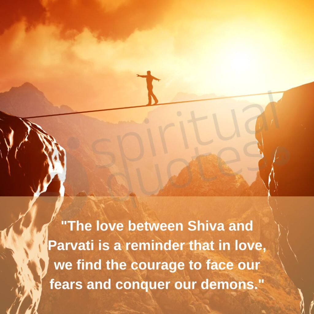 Shiv and Parvati quote on courage