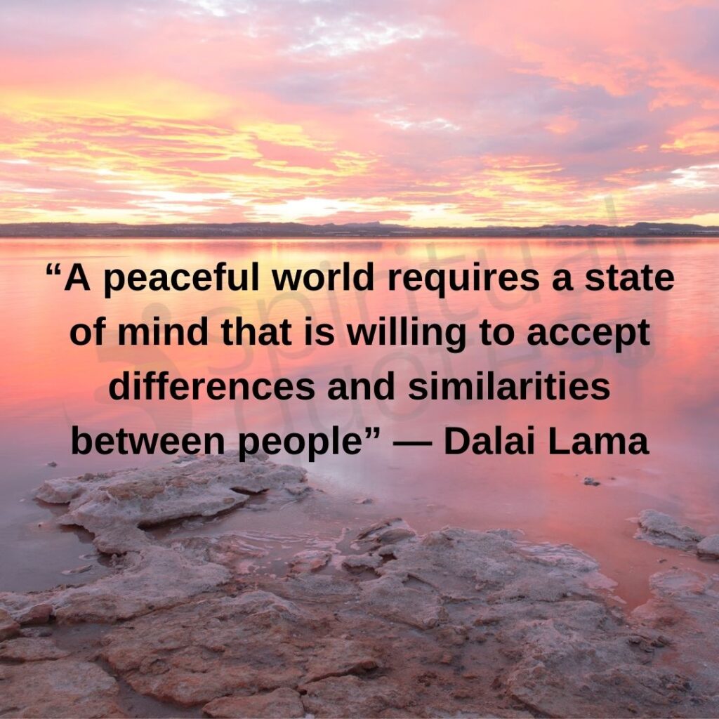 quote on peaceful world