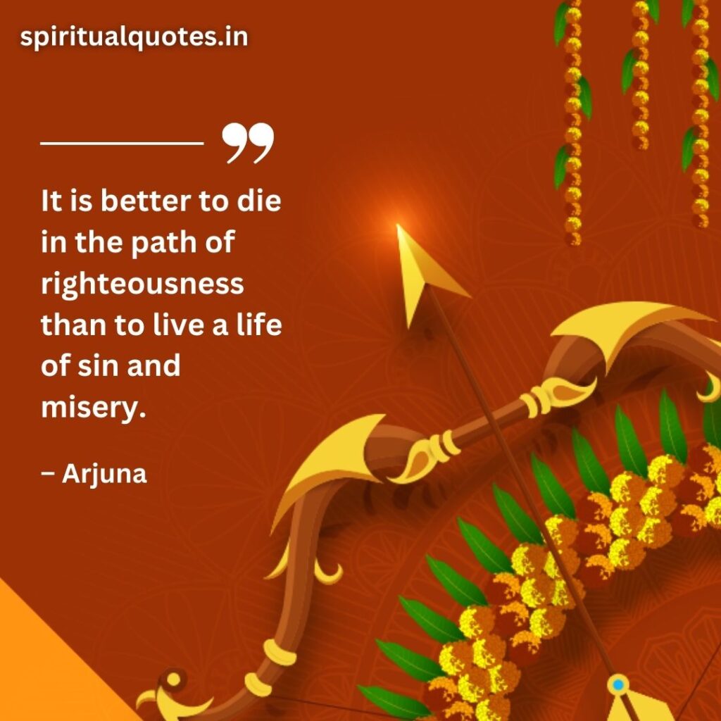 arjuna quotes on life