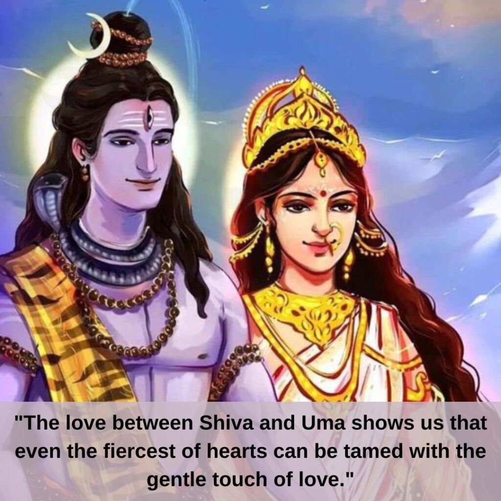 Shiva and uma quote on love