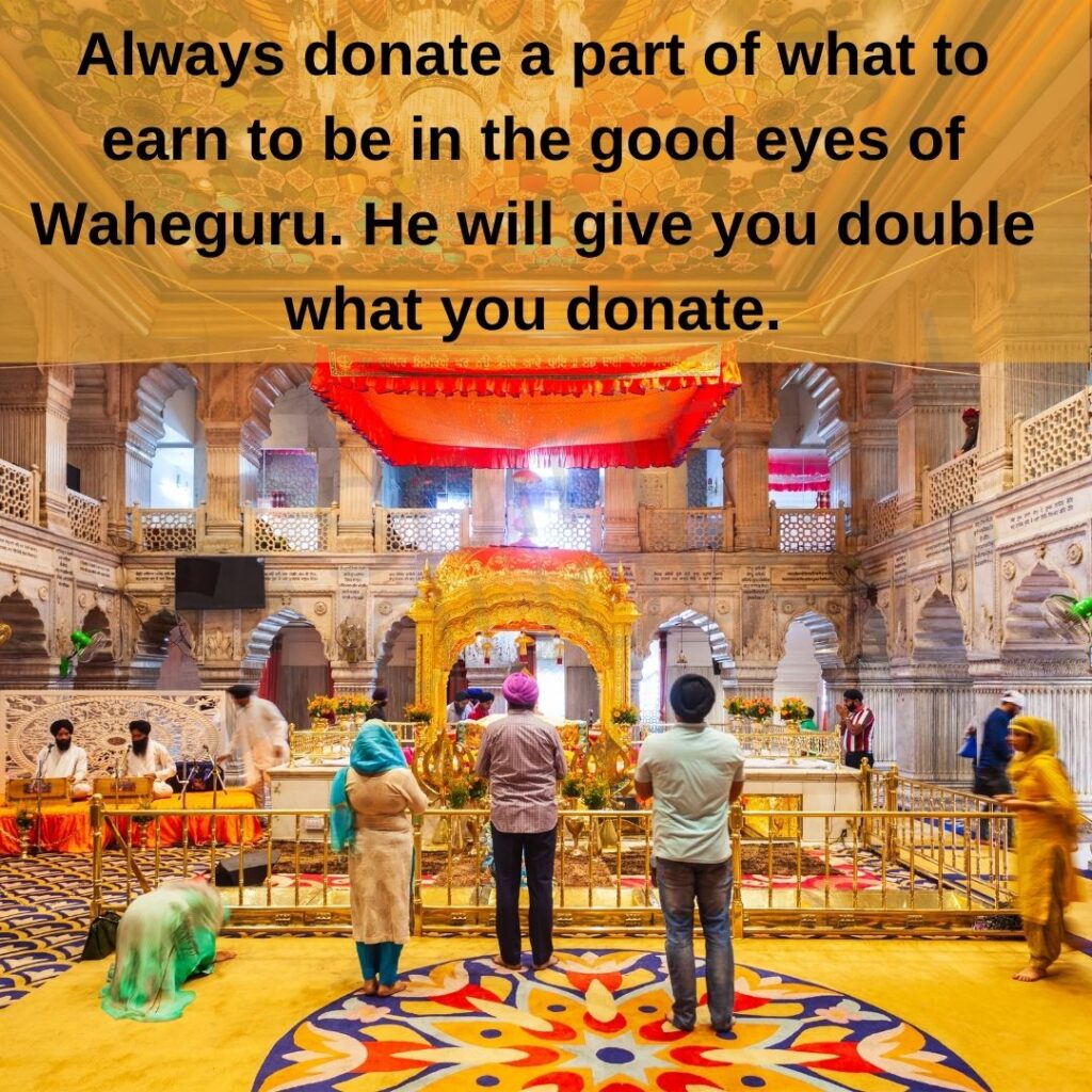 Waheguru quotes on donation