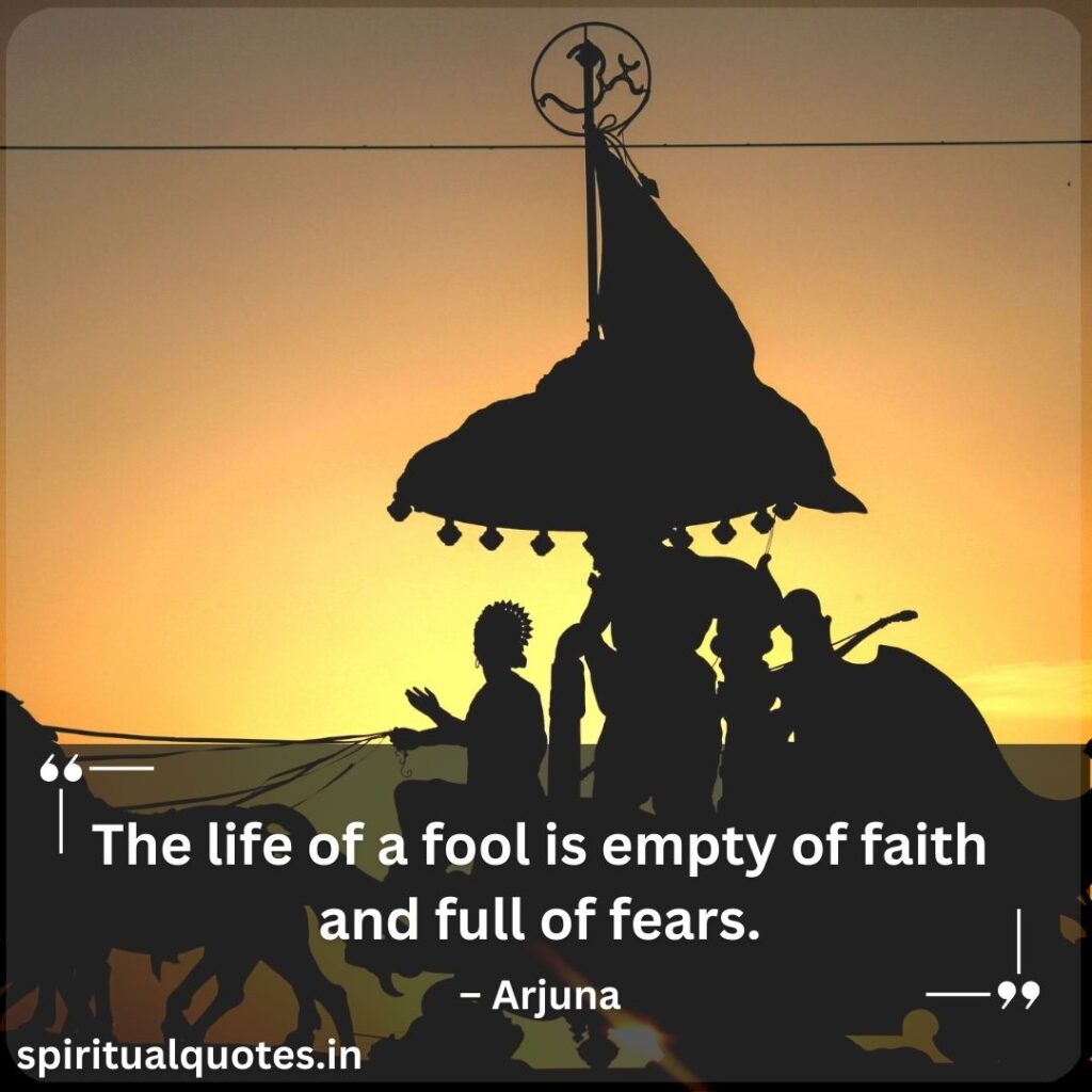 arjuna quote on life