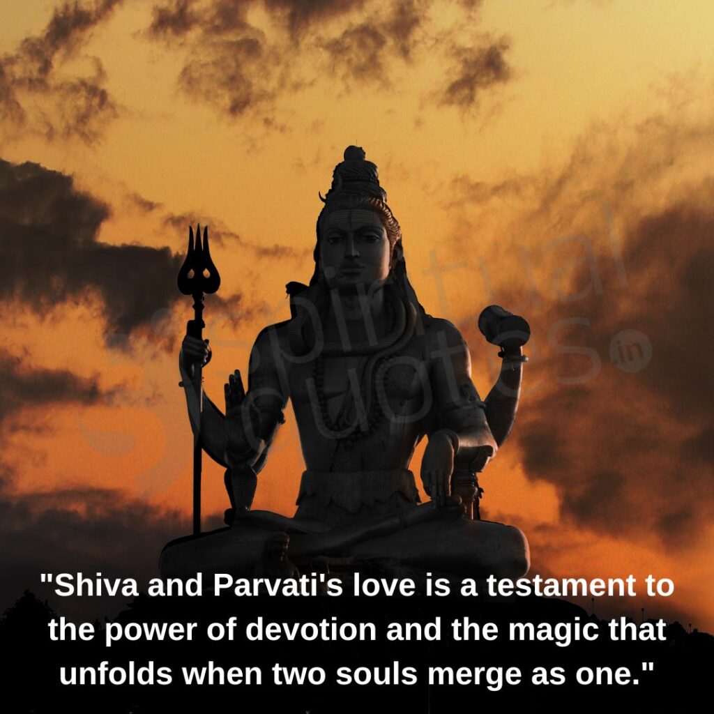Shiva and Parvati quote on power of love