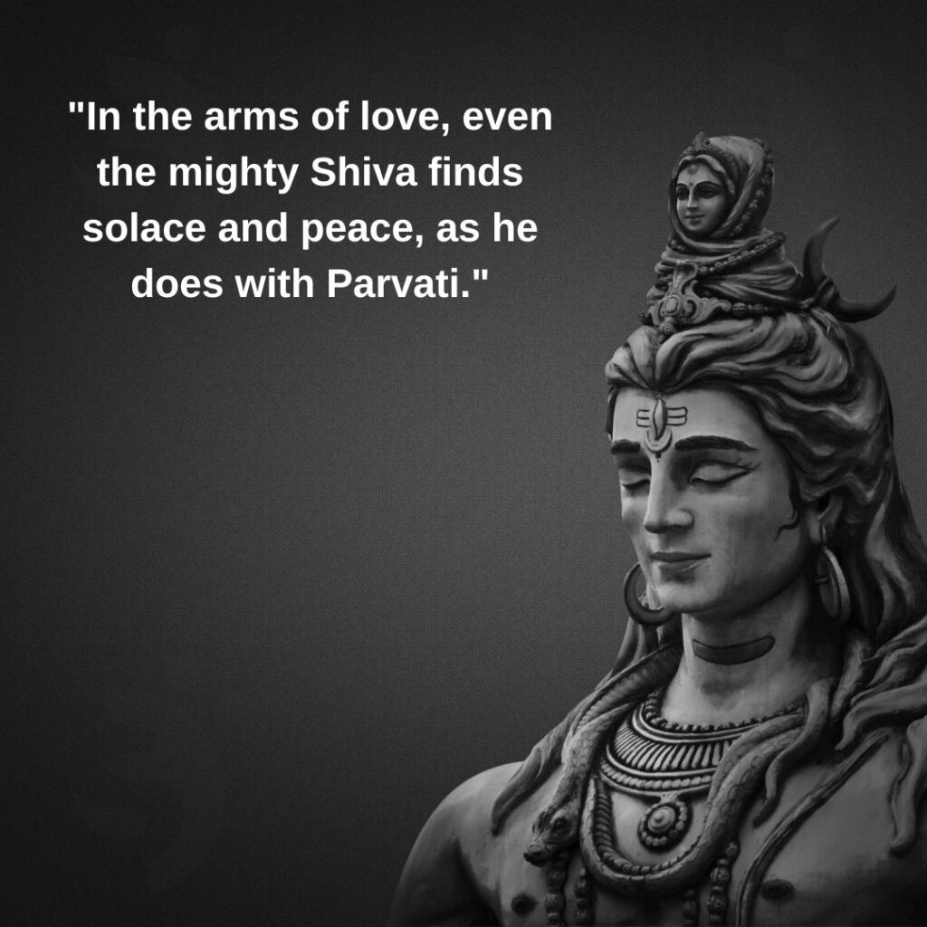 Shiva and Parvati quote on peace