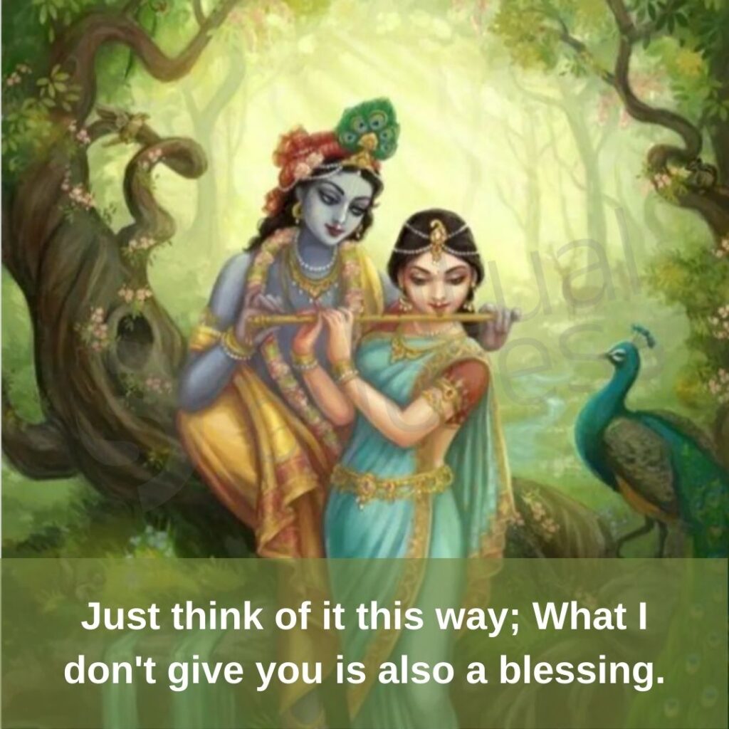 Radha Krishna quote on blessing