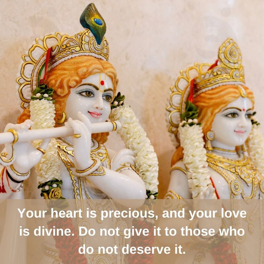 Radha Krishna quote on heart