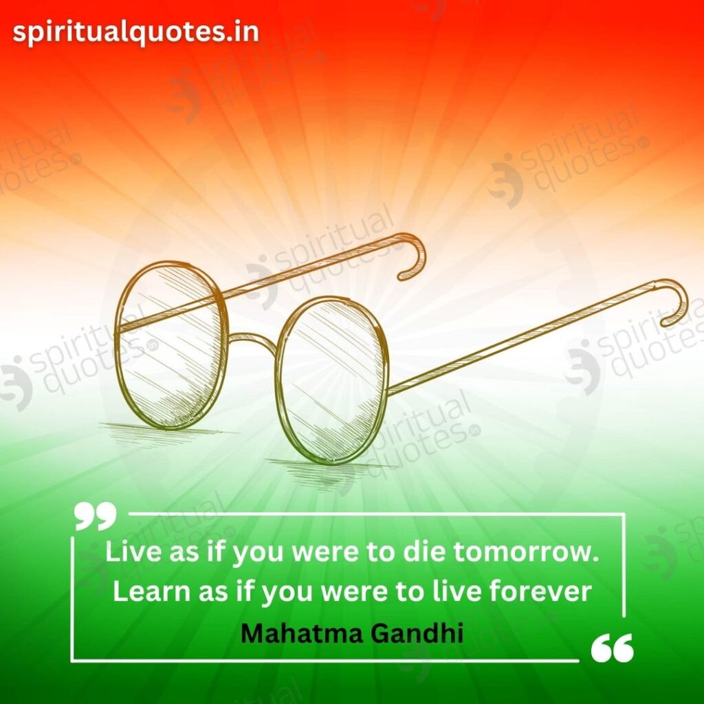mahatma gandhi quotes on living