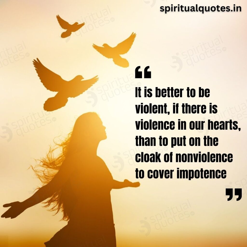 mahatma gandhi quotes on non violence