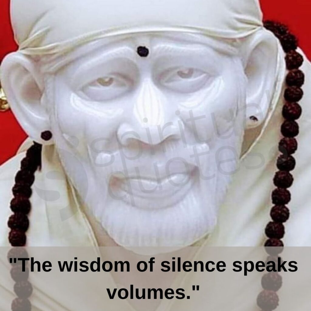 Quotes by sai baba on silence
