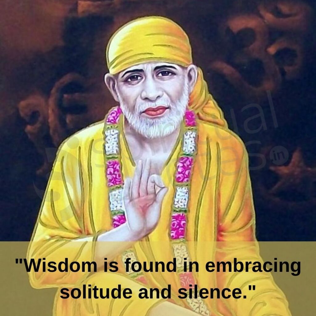 Quotes by sai baba on solitude