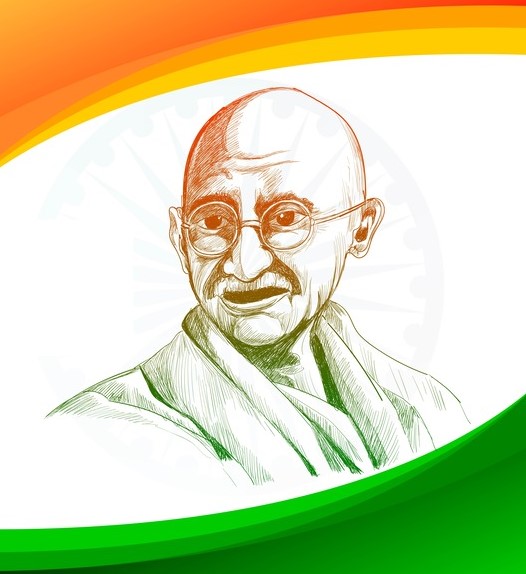 Watercolor Painting of Mahatma Gandhi - Desi Painters