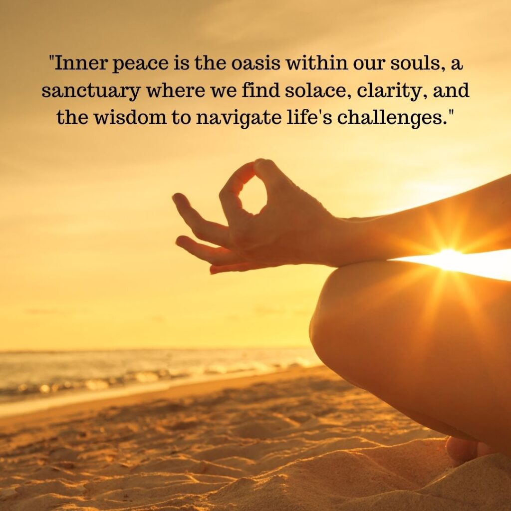 Quotes by Swami on inner peace