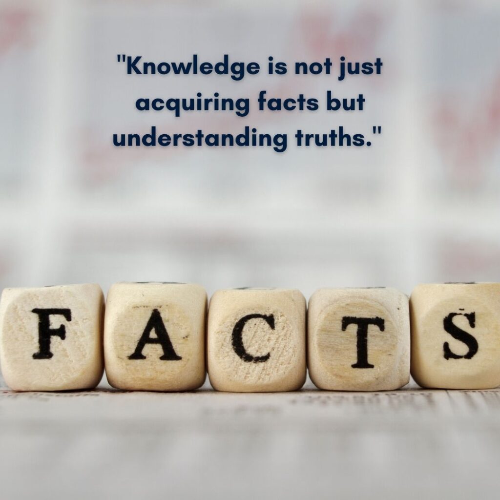quotes by Mahesh Yogi on knowledge as facts